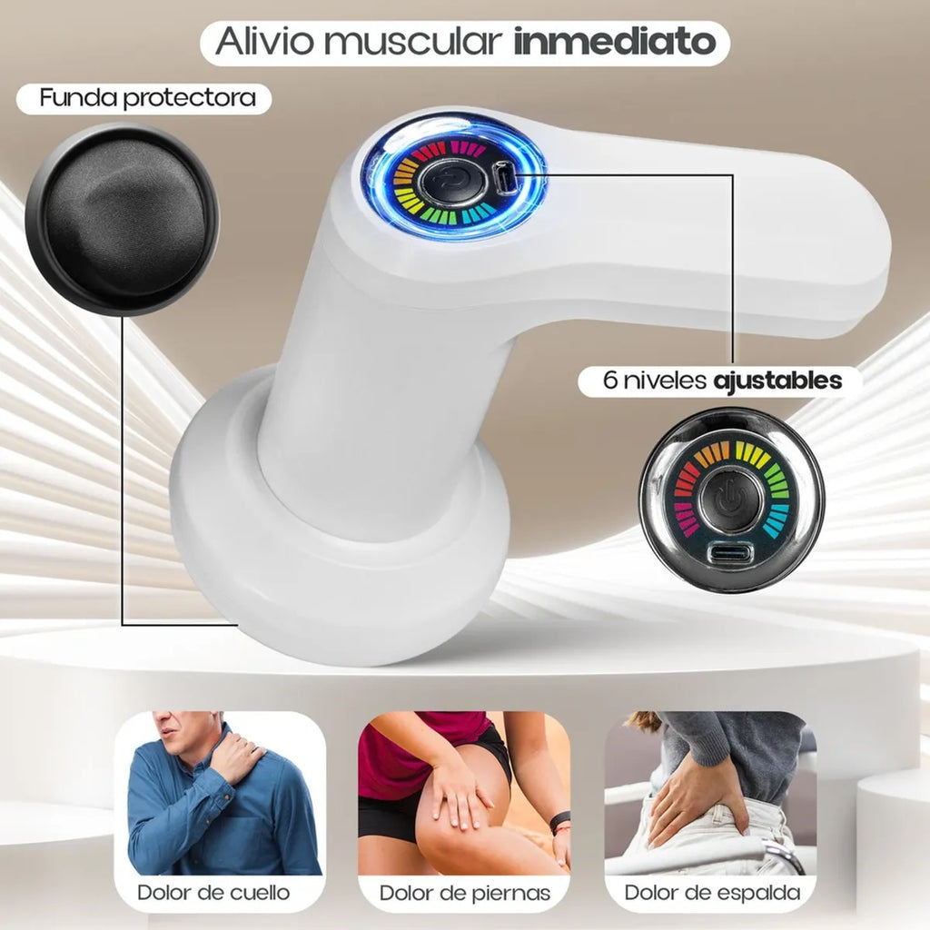 Masajeador Vibropercutor Corporal 5 Cabezas